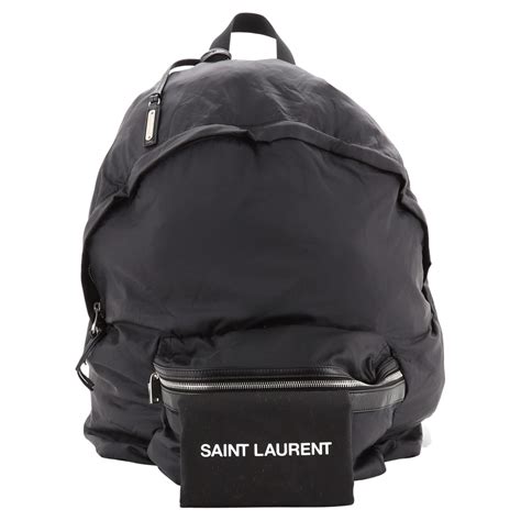 ysl black canvas backpack
